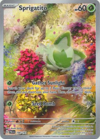 Scarlet & Violet: Paldea Evolved : 196/193 - Sprigatito - Illustration Rare