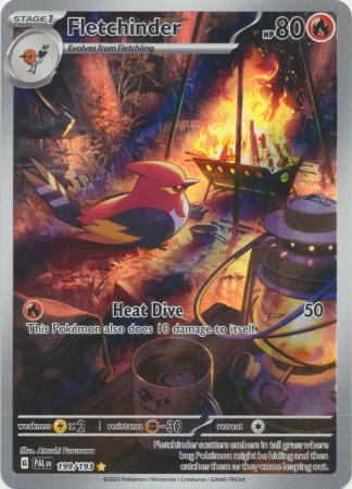 Scarlet & Violet: Paldea Evolved : 199/193 - Fletchinder - Illustration Rare