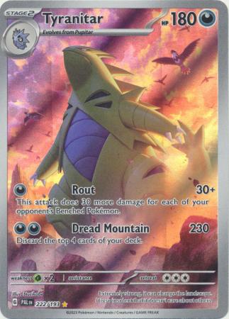 Scarlet & Violet: Paldea Evolved : 222/193 - Tyranitar - Illustration Rare