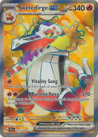 Scarlet & Violet: Paldea Evolved : 233/193 - Skeledirge ex - Full Art Secret Rare