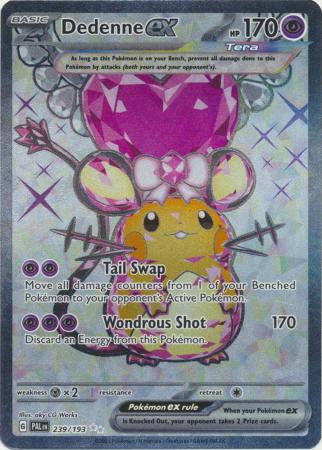 Scarlet & Violet: Paldea Evolved : 239/193 - Dedenne ex - Full Art Secret Rare