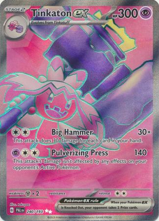 Scarlet & Violet: Paldea Evolved : 240/193 - Tinkaton ex - Full Art Secret Rare
