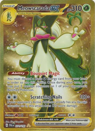 Scarlet & Violet: Paldea Evolved : 271/193 - Meowscarada ex - Gold Secret Rare