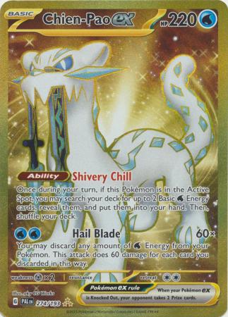 Scarlet & Violet: Paldea Evolved : 274/193 - Chien-Pao ex - Gold Secret Rare