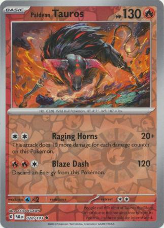 Scarlet & Violet: Paldea Evolved : 028/193 - Paldean Tauros - Uncommon Reverse Holo