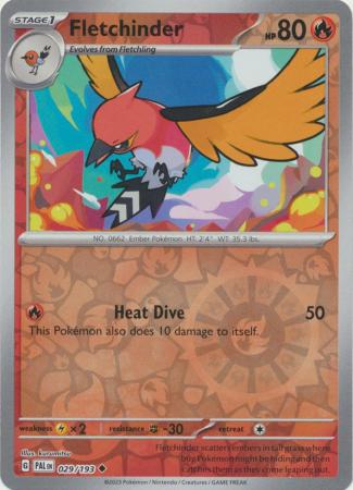 Scarlet & Violet: Paldea Evolved : 029/193 - Fletchinder - Uncommon Reverse Holo