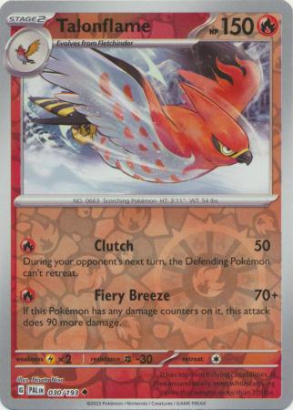 Scarlet & Violet: Paldea Evolved : 030/193 - Talonflame - Uncommon Reverse Holo