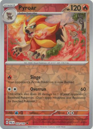 Scarlet & Violet: Paldea Evolved : 032/193 - Pyroar - Uncommon Reverse Holo