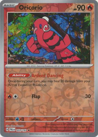 Scarlet & Violet: Paldea Evolved : 033/193 - Oricorio - Holo Rare Reverse Holo
