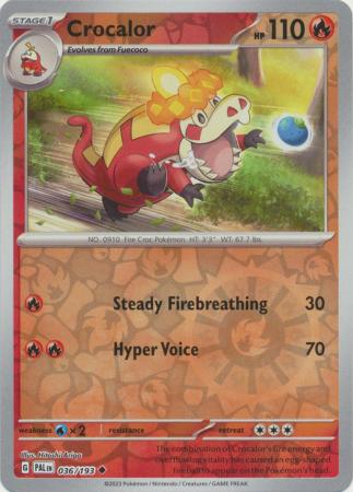 Scarlet & Violet: Paldea Evolved : 036/193 - Crocalor - Uncommon Reverse Holo