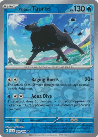 Scarlet & Violet: Paldea Evolved : 041/193 - Paldean Tauros - Uncommon Reverse Holo