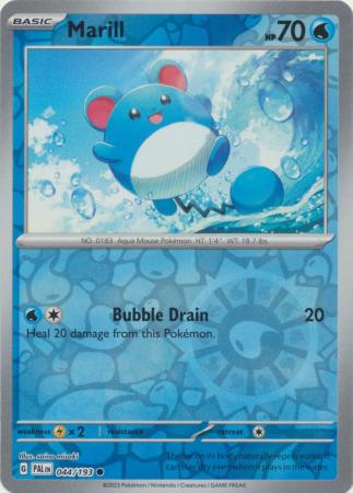Scarlet & Violet: Paldea Evolved : 044/193 - Marill - Common Reverse Holo
