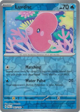 Scarlet & Violet: Paldea Evolved : 047/193 - Luvdisc - Common Reverse Holo