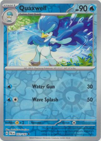 Scarlet & Violet: Paldea Evolved : 051/193 - Quaxwell - Uncommon Reverse Holo