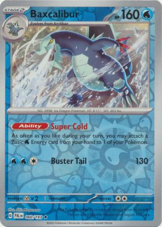 Scarlet & Violet: Paldea Evolved : 060/193 - Baxcalibur - Holo Rare Reverse Holo