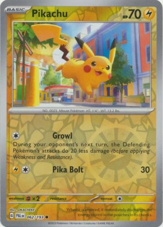 Scarlet & Violet: Paldea Evolved : 0062/193 - Pikachu - Common Reverse Holo