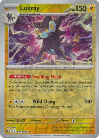 Scarlet & Violet: Paldea Evolved : 071/193 - Luxray - Holo Rare Reverse Holo
