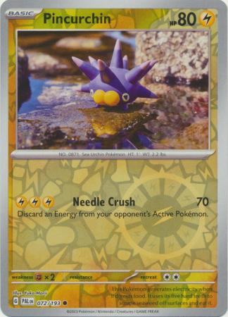 Scarlet & Violet: Paldea Evolved : 072/193 - Pincurchin - Common Reverse Holo