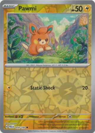 Scarlet & Violet: Paldea Evolved : 074/193 - Pawmi - Common Reverse Holo