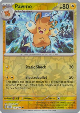 Scarlet & Violet: Paldea Evolved : 075/193 - Pawmo - Uncommon Reverse Holo