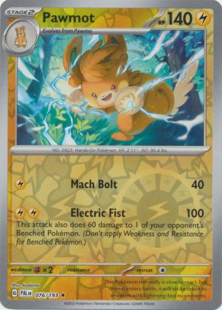 Scarlet & Violet: Paldea Evolved : 076/193 - Pawmot - Holo Rare Reverse Holo