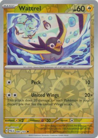 Scarlet & Violet: Paldea Evolved : 080/193 - Wattrel - Common Reverse Holo