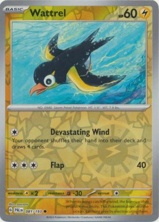 Scarlet & Violet: Paldea Evolved : 081/193 - Wattrel - Common Reverse Holo