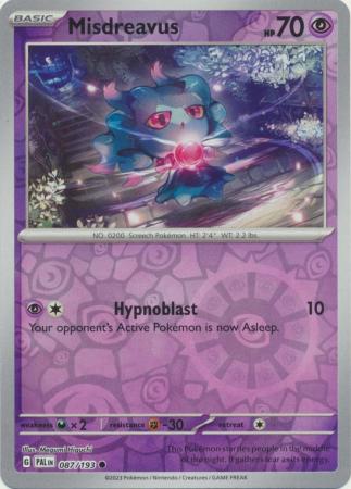 Scarlet & Violet: Paldea Evolved : 087/193 - Misdreavus - Common Reverse Holo
