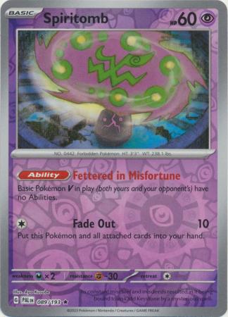Scarlet & Violet: Paldea Evolved : 089/193 - Spiritomb - Holo Rare Reverse Holo
