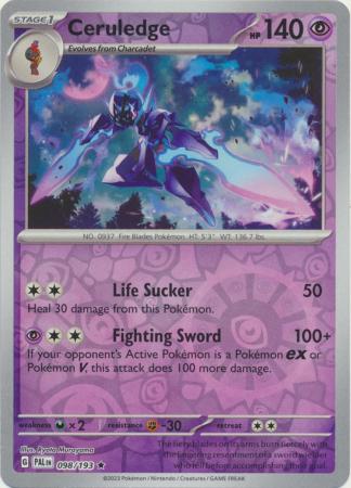 Scarlet & Violet: Paldea Evolved : 098/193 - Ceruledge - Holo Rare Reverse Holo