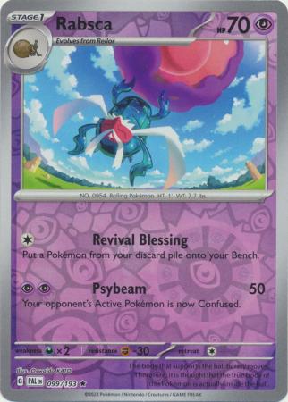 Scarlet & Violet: Paldea Evolved : 099/193 - Rabsca - Holo Rare Reverse Holo