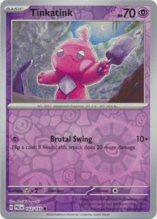 Scarlet & Violet: Paldea Evolved : 1102/193 - Tinkatink - Common Reverse Holo