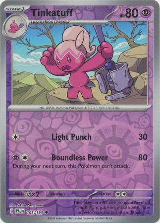 Scarlet & Violet: Paldea Evolved : 103/193 - Tinkatuff - Uncommon Reverse Holo