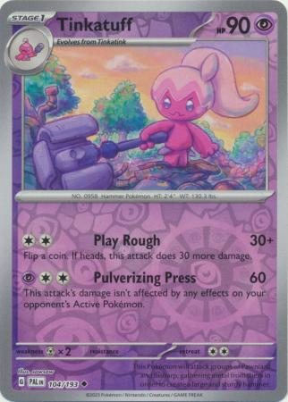 Scarlet & Violet: Paldea Evolved : 104/193 - Tinkatuff - Uncommon Reverse Holo