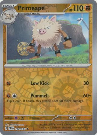 Scarlet & Violet: Paldea Evolved : 107/193 - Primeape - Uncommon Reverse Holo