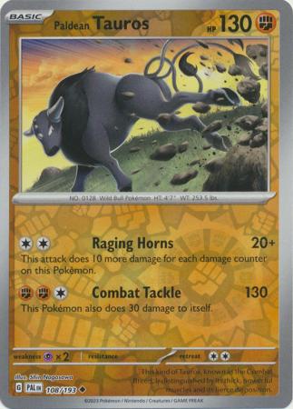 Scarlet & Violet: Paldea Evolved : 108/193 - Paldean Tauros - Uncommon Reverse Holo