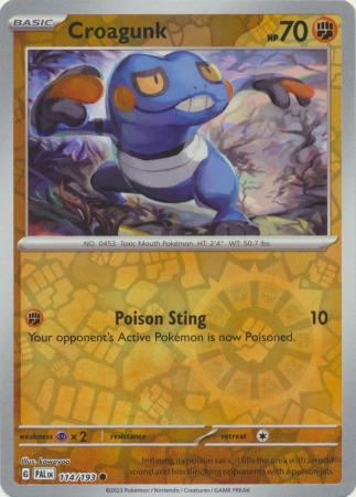 Scarlet & Violet: Paldea Evolved : 114/193 - Croagunk - Common Reverse Holo
