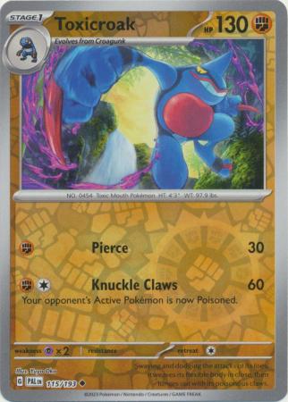 Scarlet & Violet: Paldea Evolved : 115/193 - Toxicroak - Uncommon Reverse Holo