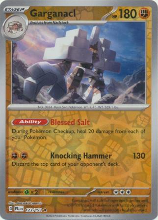 Scarlet & Violet: Paldea Evolved : 123/193 - Garganacl - Holo Rare Reverse Holo