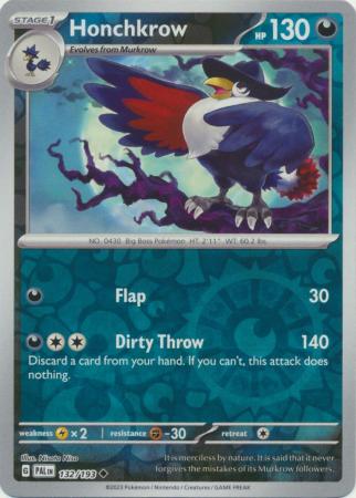 Scarlet & Violet: Paldea Evolved : 132/193 - Honchkrow - Uncommon Reverse Holo