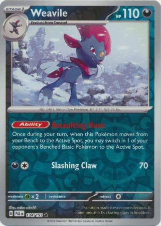 Scarlet & Violet: Paldea Evolved : 134/193 - Weavile - Holo Rare Reverse Holo