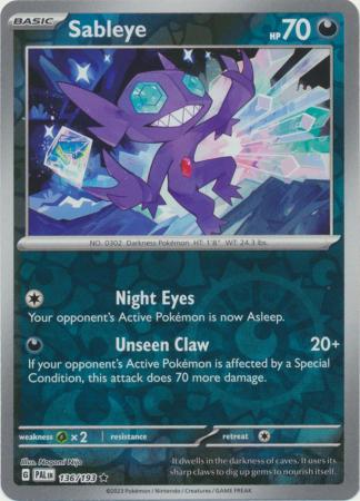 Scarlet & Violet: Paldea Evolved : 136/193 - Sableye - Holo Rare Reverse Holo