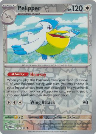 Scarlet & Violet: Paldea Evolved : 159/193 - Pelipper - Uncommon Reverse Holo
