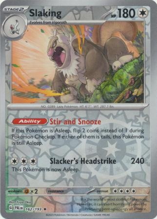 Scarlet & Violet: Paldea Evolved : 162/193 - Slaking - Holo Rare Reverse Holo