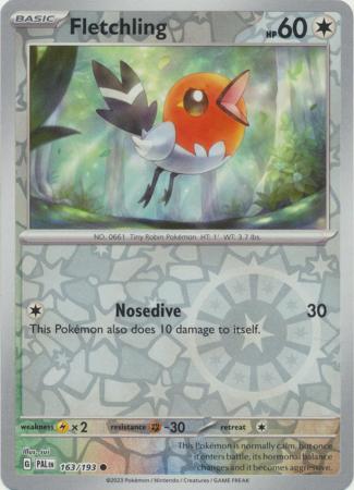 Scarlet & Violet: Paldea Evolved : 163/193 - Fletchling - Common Reverse Holo