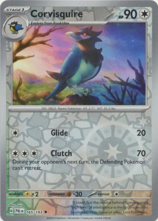 Scarlet & Violet: Paldea Evolved : 165/193 - Corvisquire - Uncommon Reverse Holo
