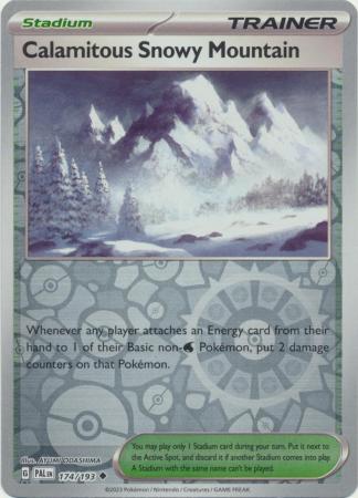 Scarlet & Violet: Paldea Evolved : 174/193 - Calamitous Snowy Mountain - Uncommon Reverse Holo