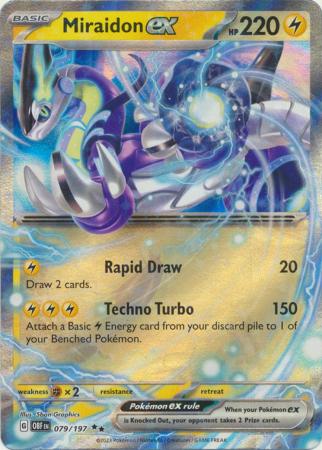 Scarlet & Violet: Obsidian Flames Singles: 079/197 - Miraidon ex - Ultra Rare