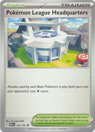 Scarlet & Violet: Obsidian Flames Singles: 192/197 - Pokemon League Headquarters - Uncommon