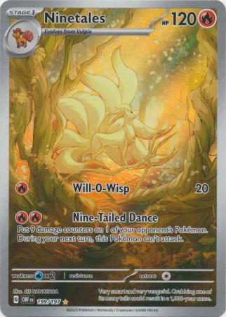 Scarlet & Violet: Obsidian Flames Singles: 199/197 - Ninetales - Illustration Rare
